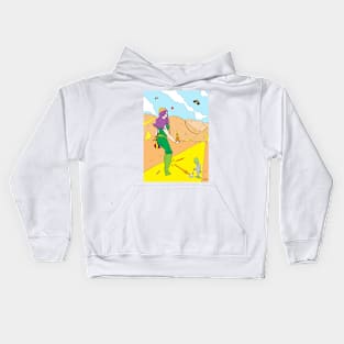 Desert Saucers  [Pen Drawn Fantasy Female Illustration] Kids Hoodie